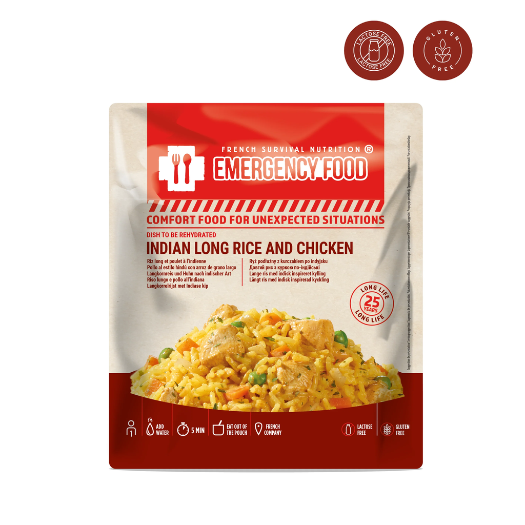Potrawa Emergency Food® by Nutridry Ryż długoziarnisty z kurczakiem po indyjsku