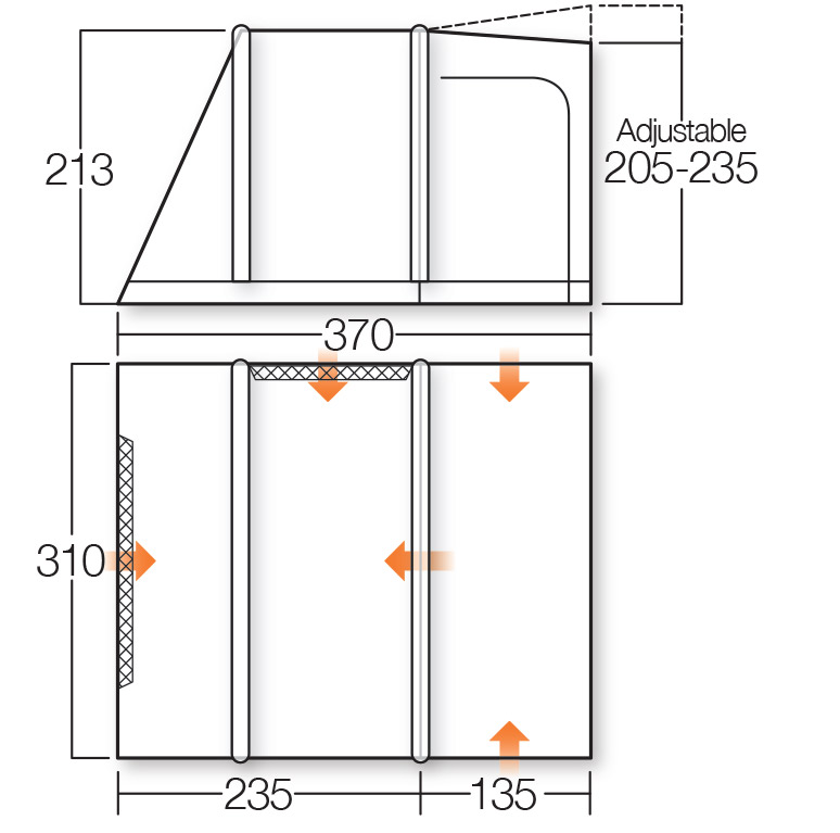 Namiot do kampera Kela III Std