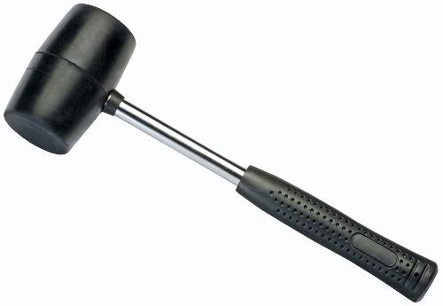 Młotek kempingowy gumowy ze stalową rączką