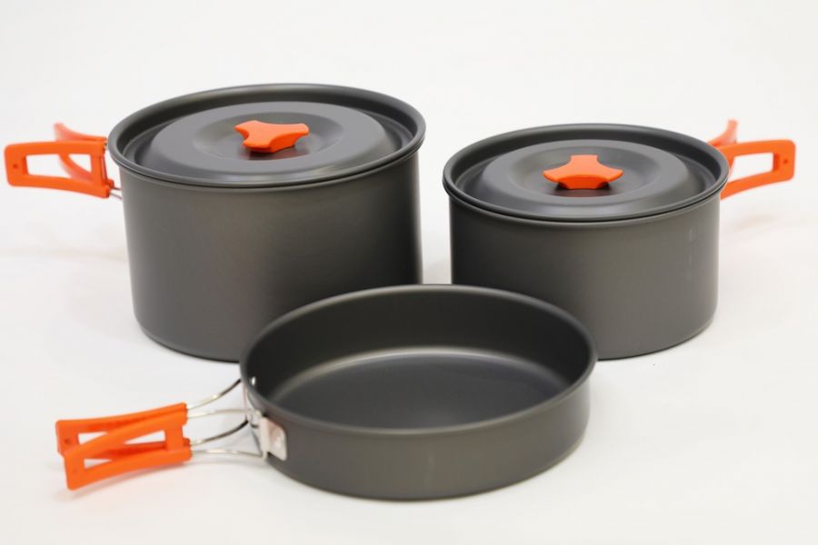 [264618] Zestaw naczyń alu Hard Anodised 4 Person Cook Kit Grey