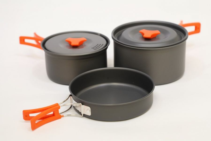 [264617] Zestaw naczyń alu Hard Anodised 2 Person Cook Kit Grey
