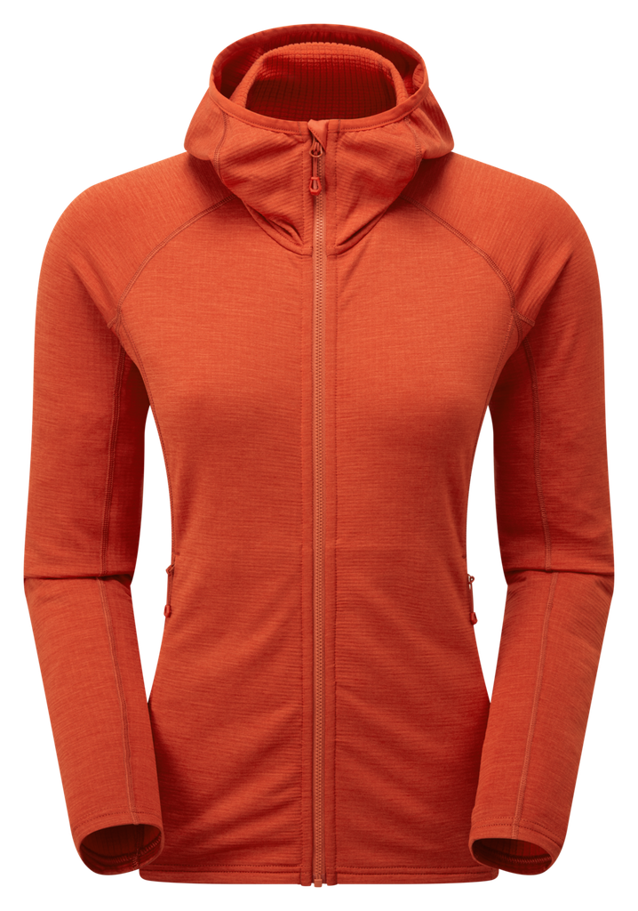 [256778] Bluza thermo grid Protium Hoodie W (saffron red)